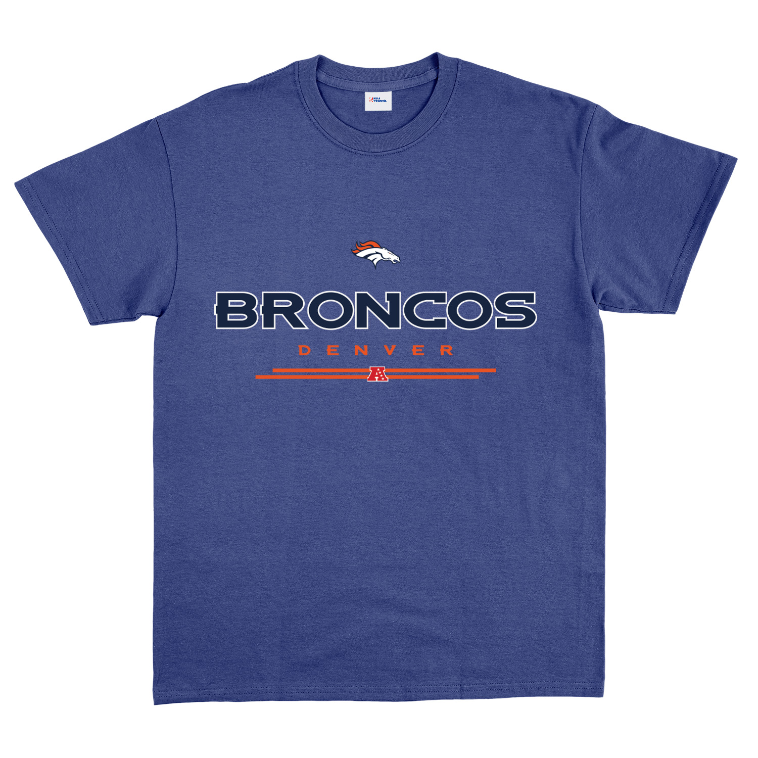 Denver Broncos AFC Tişört XXL - İndigo Mavisi