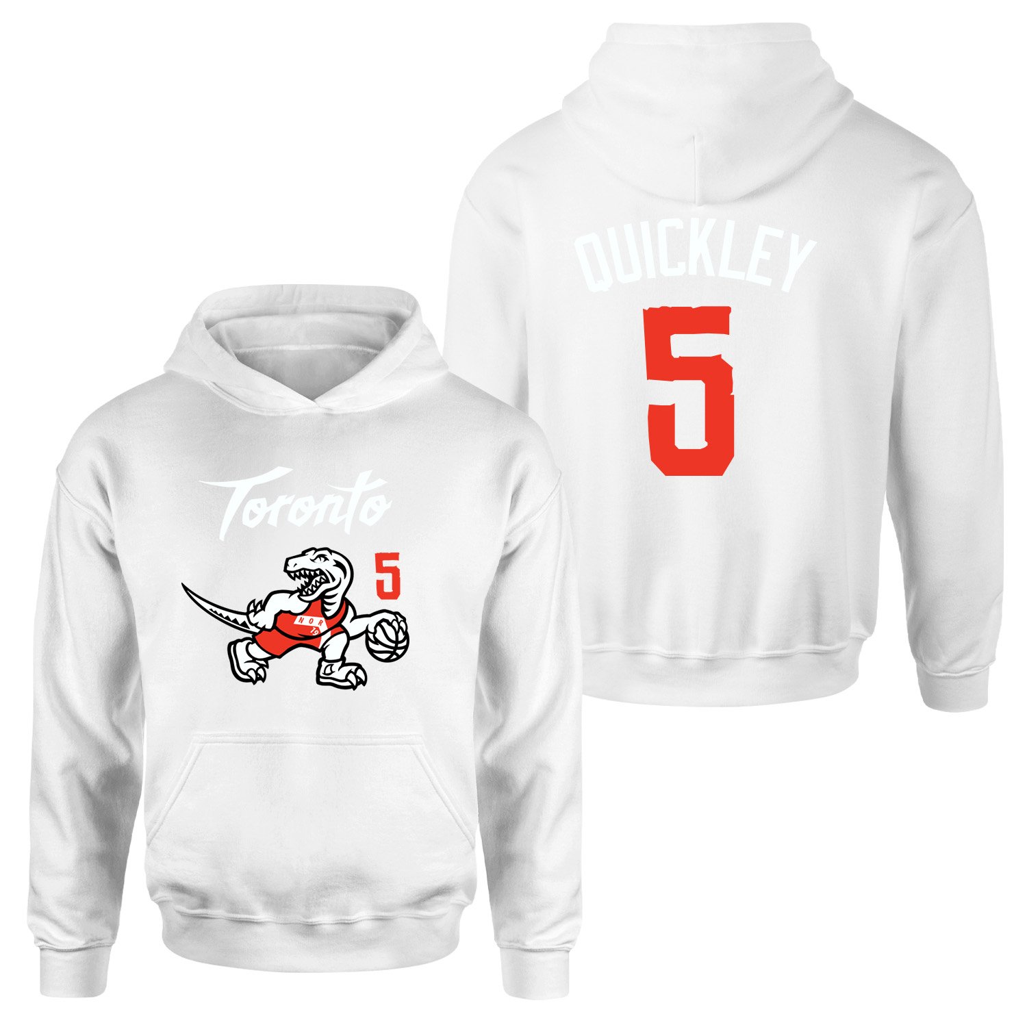 Immanuel Quickley 5 City Edition Raptors Hoodie M - Beyaz