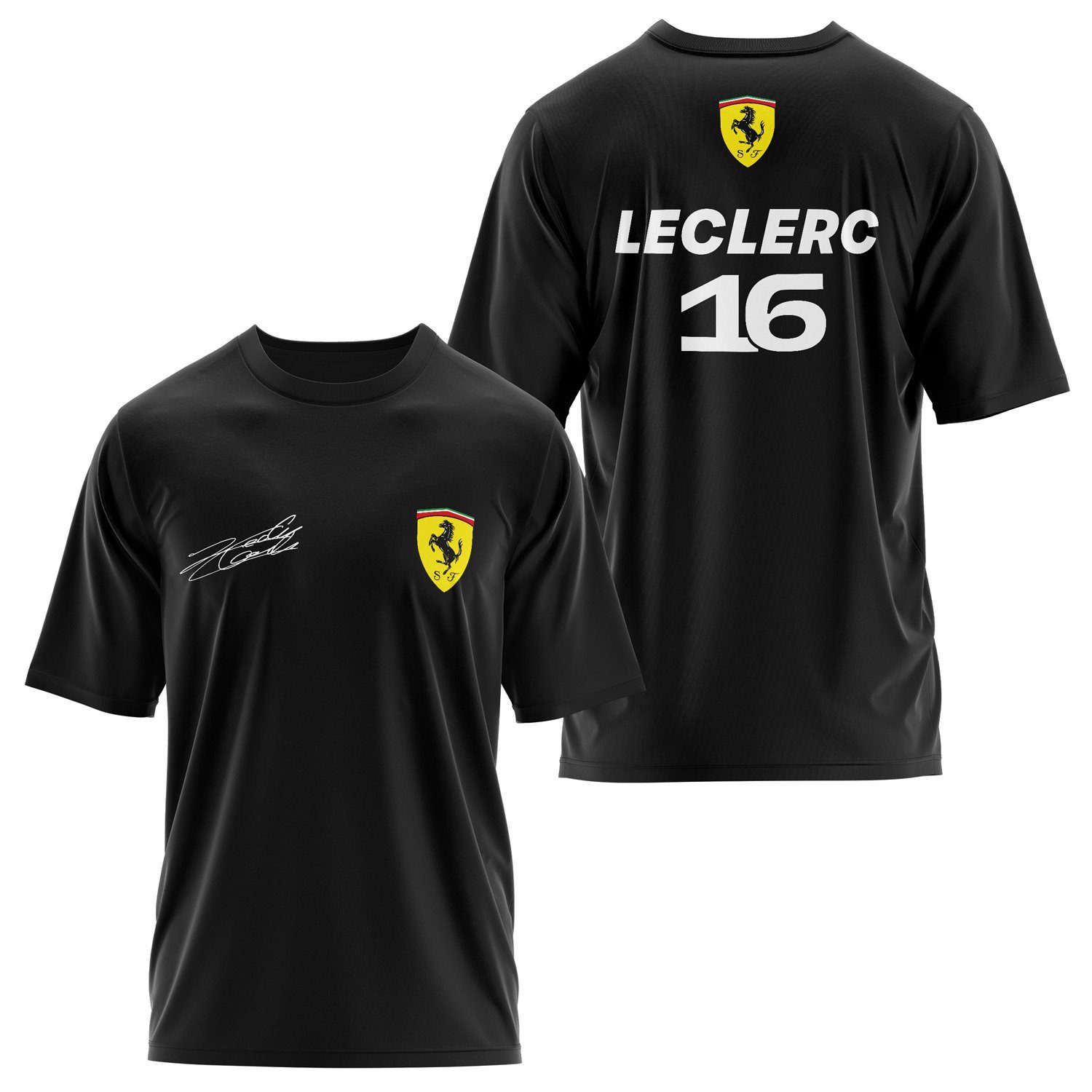 Charles Leclerc Basic SF Oversize Tişört XL - Siyah