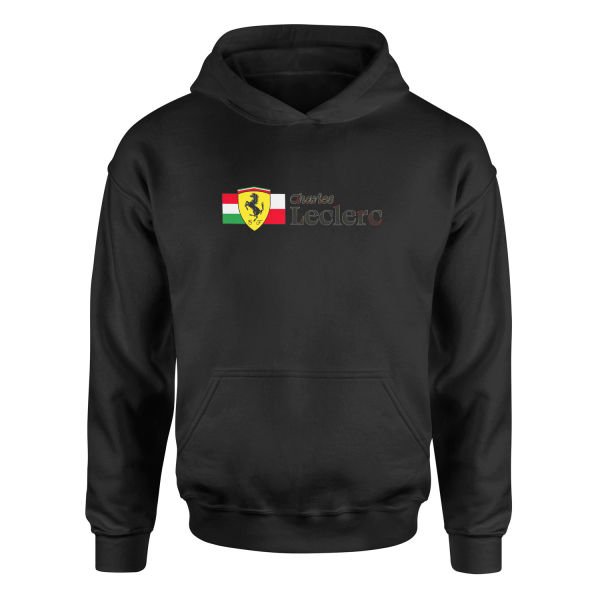 Charles Leclerc ITA-MON Elegant Hoodie L - Siyah