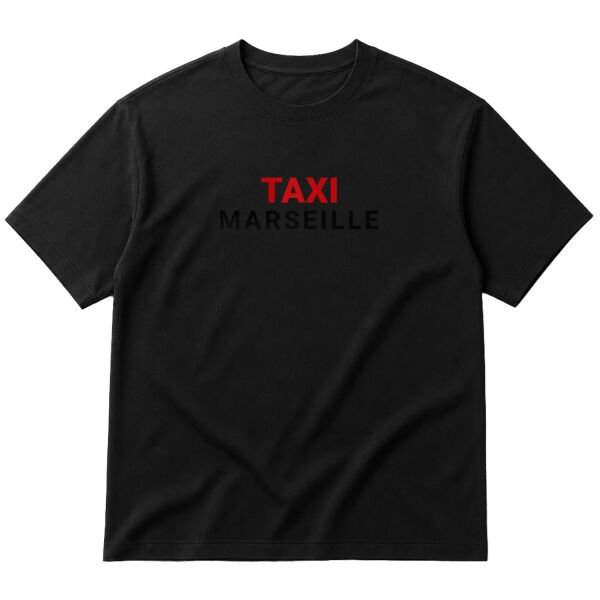 Taxi Marseille Oversize Tişört L - Siyah