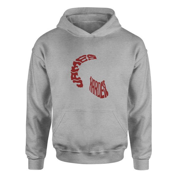 James Harden Text Hoodie S - Gri