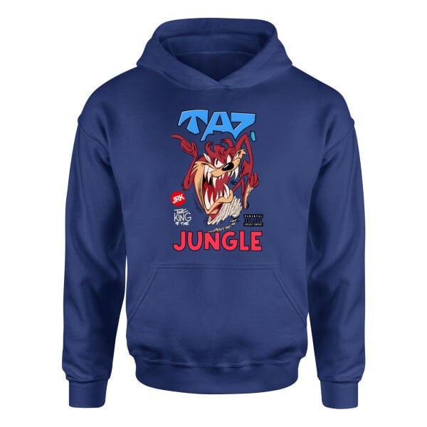 Taz The King of Jungle Hoodie XL - İndigo Mavisi