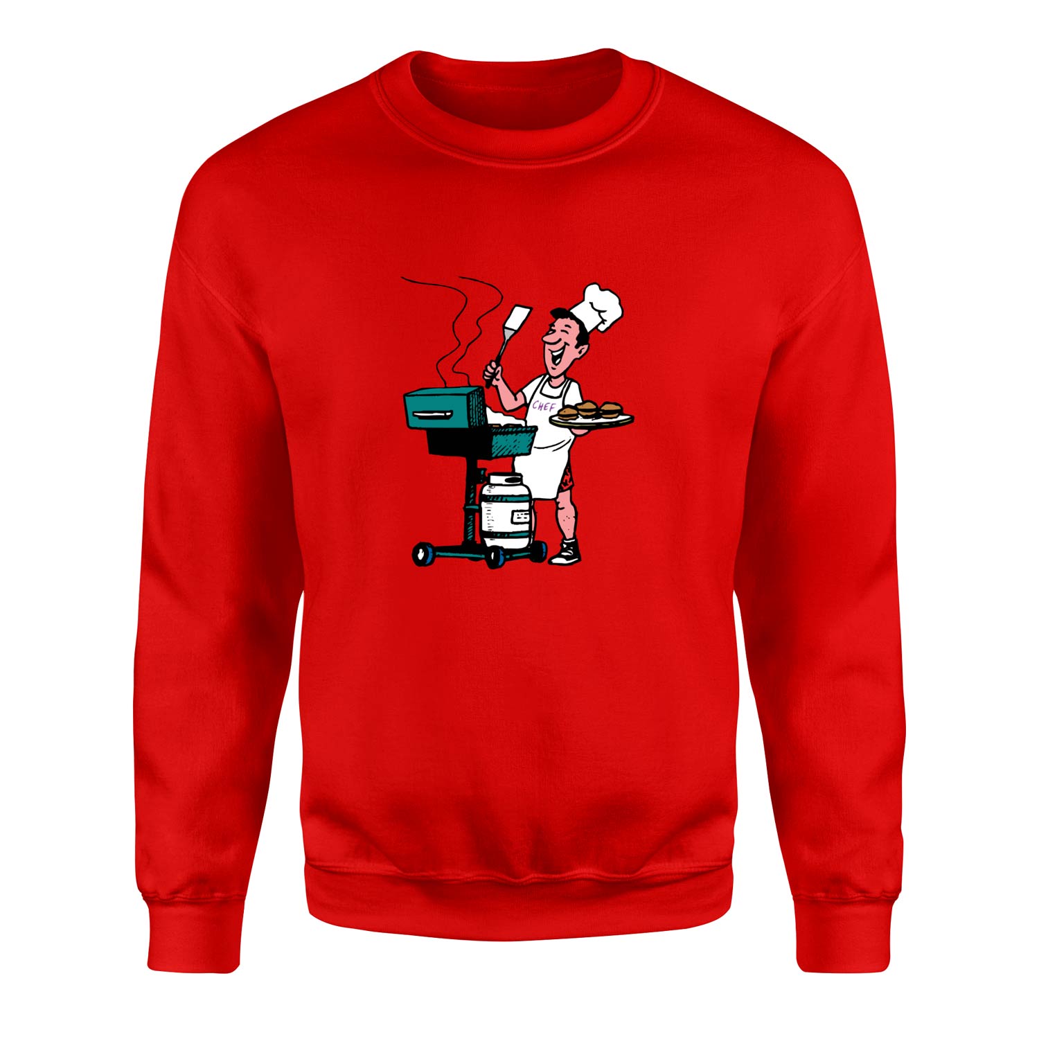 BBQ Chef Sweatshirt XXL - Kırmızı