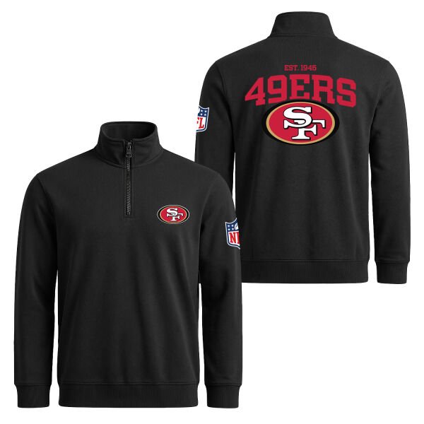 San Francisco 49ERS SE Yarım Fermuarlı Sweatshirt XL - Siyah