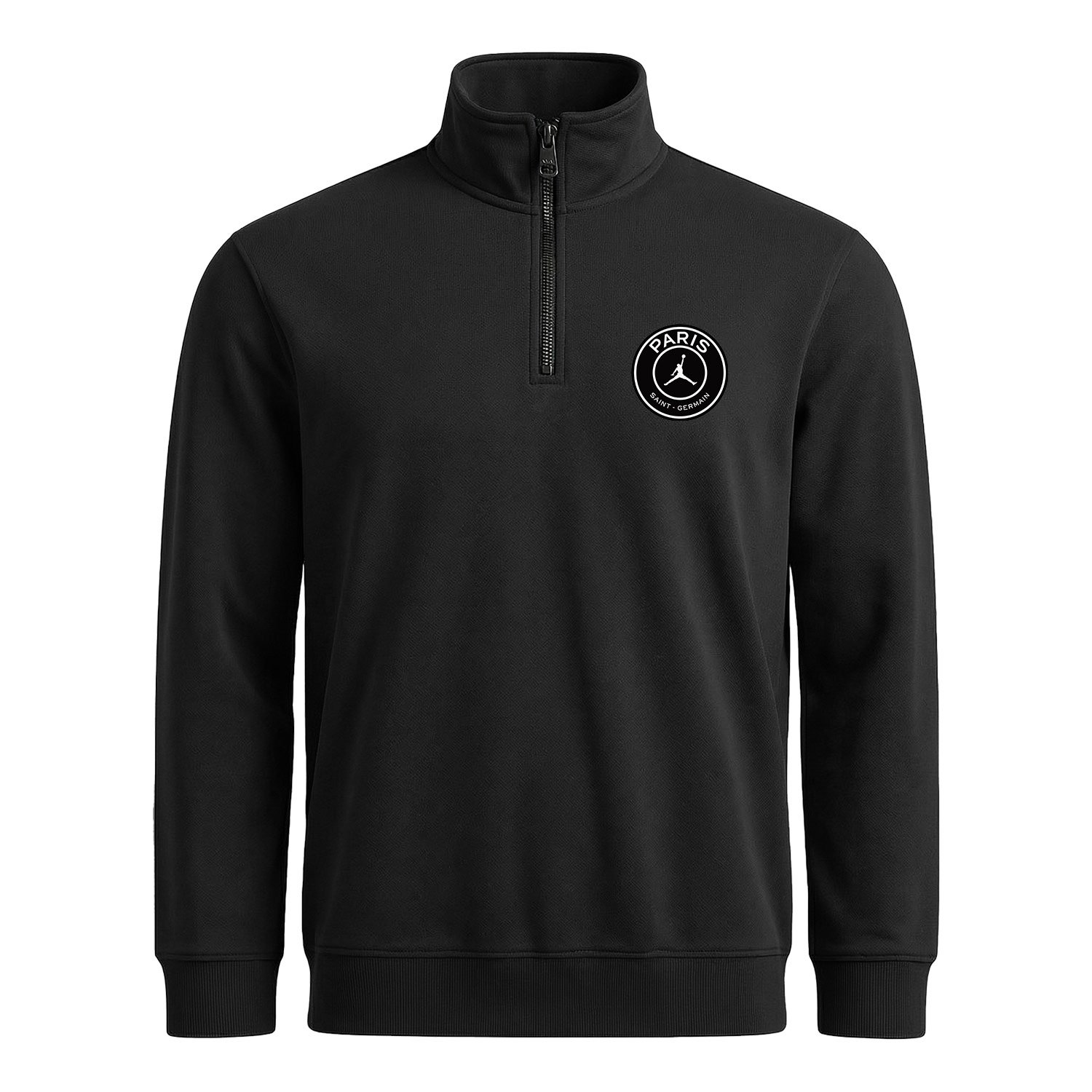 PSG X Air Jordan Yarım Fermuarlı Sweatshirt XXL - Siyah