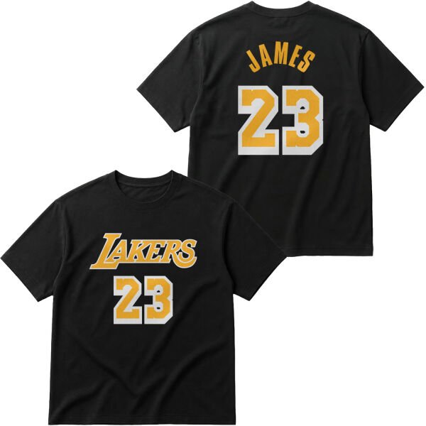 LeBron James 23 Lakers White Oversize Tişört M - Siyah