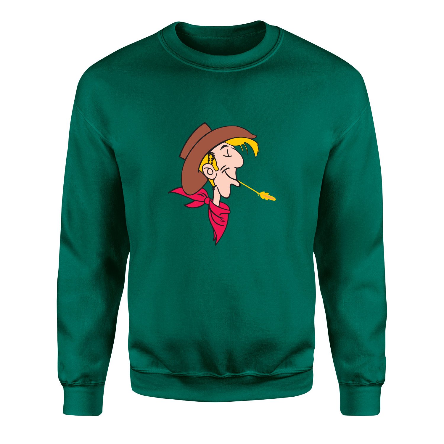 Lucky Luke Sweatshirt XL - Nefti Yeşili