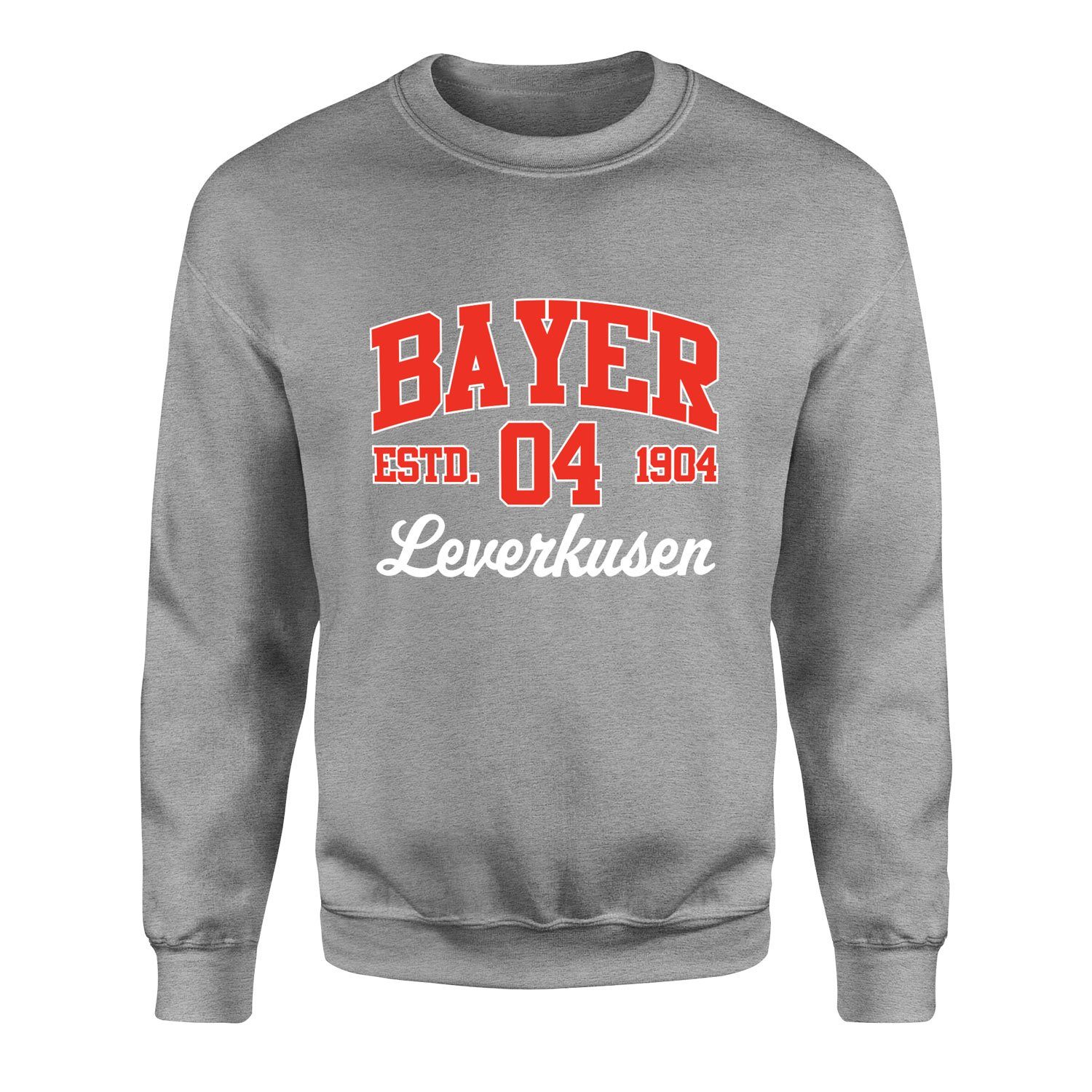 Bayer 04 Leverkusen 04 ESTD. 1904 Sweatshirt S - Gri