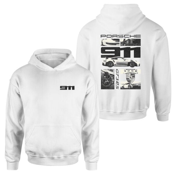 GT3 RS Grunge Hoodie XL - Beyaz | OUTLET