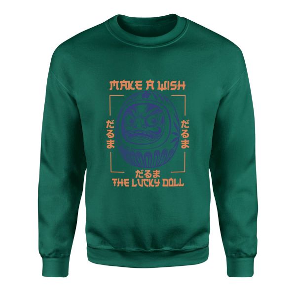The Lucky Doll Sweatshirt M - Nefti Yeşili
