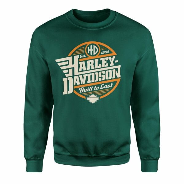 Harley-Davidson Built to Last Sweatshirt S - Nefti Yeşili