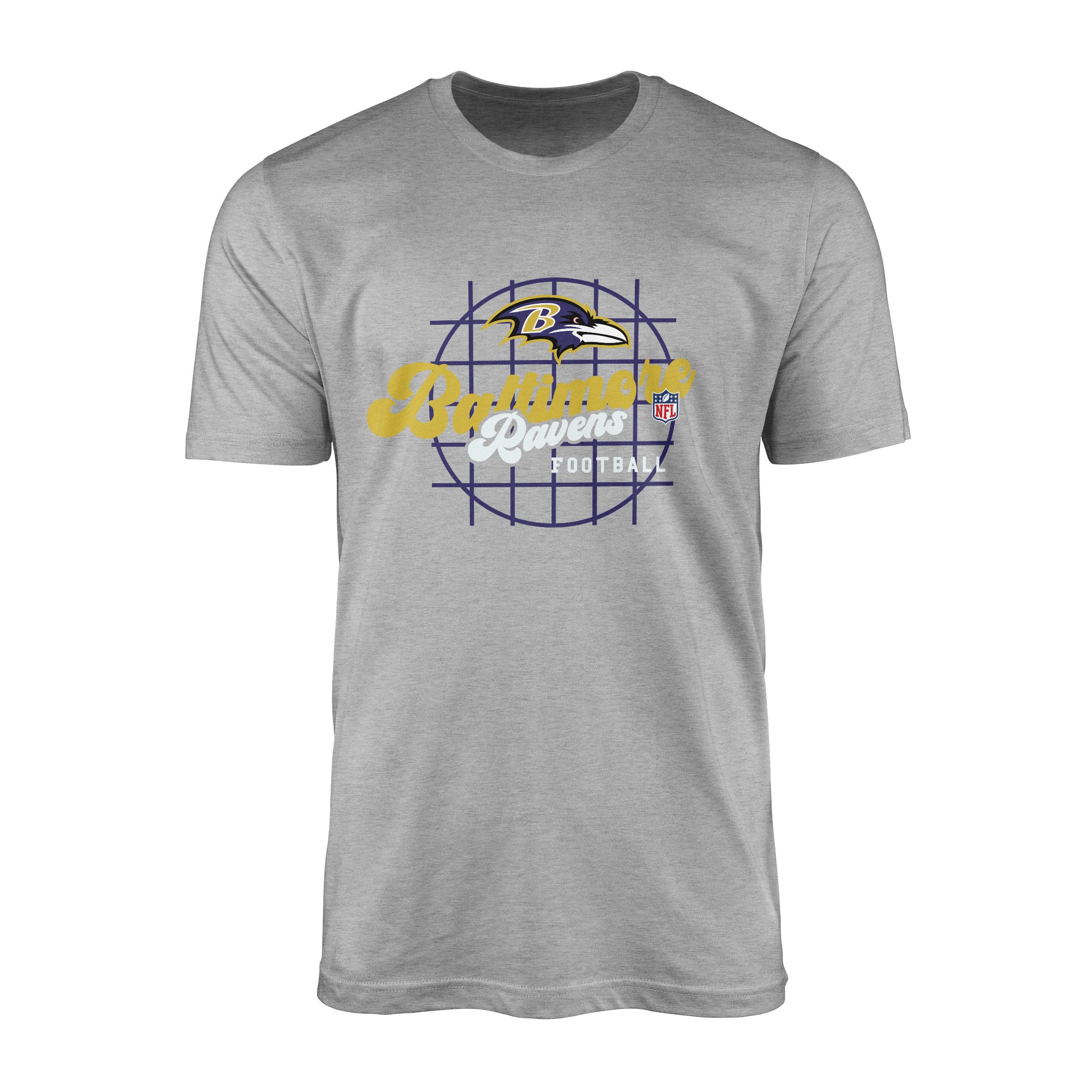 Baltimore Ravens Purple Thunder Tişört XXL - Gri