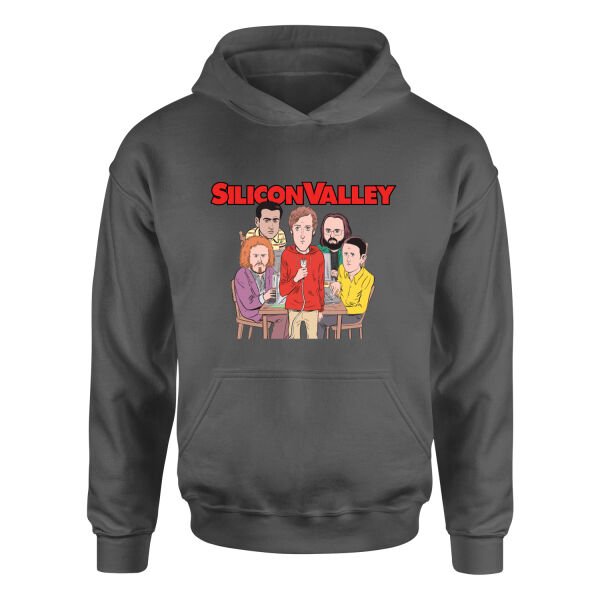 Silicon Valley Hoodie L - Füme