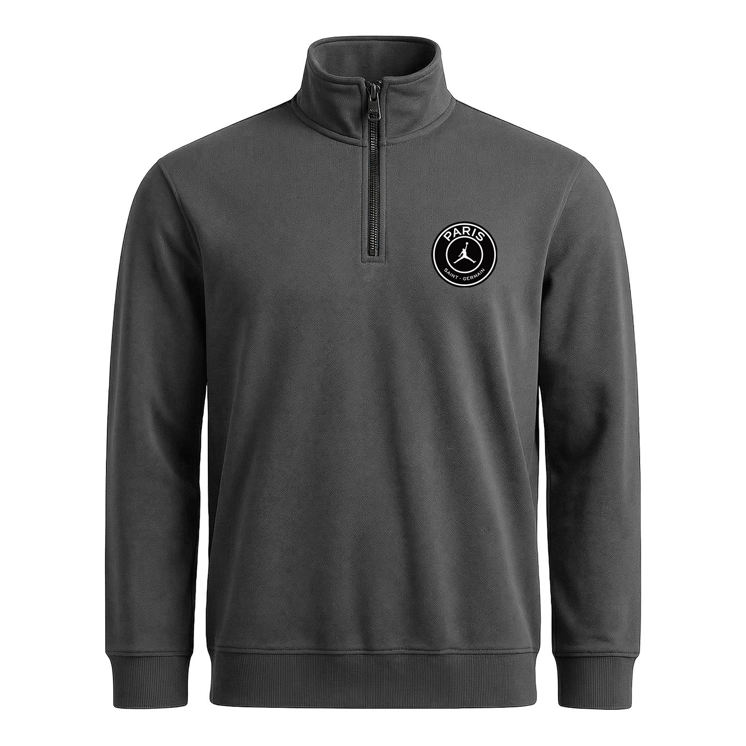 PSG X Air Jordan Yarım Fermuarlı Sweatshirt M - Füme