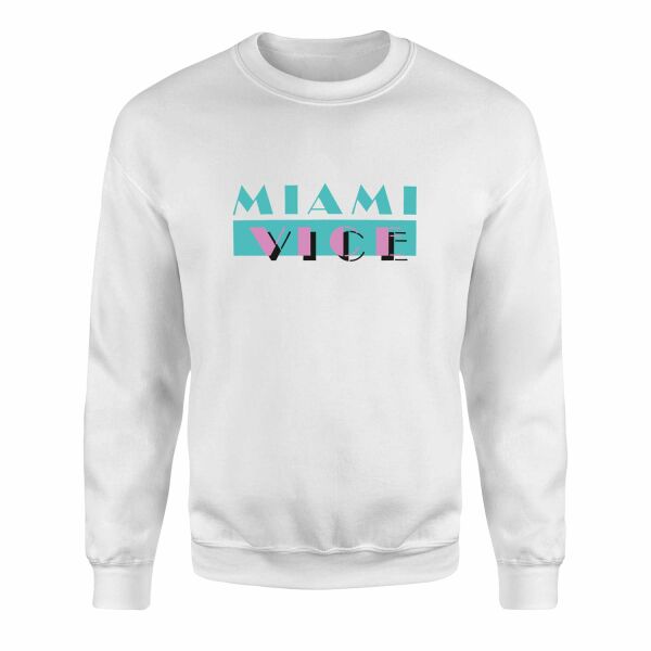 Miami Vice Sweatshirt XL - Beyaz