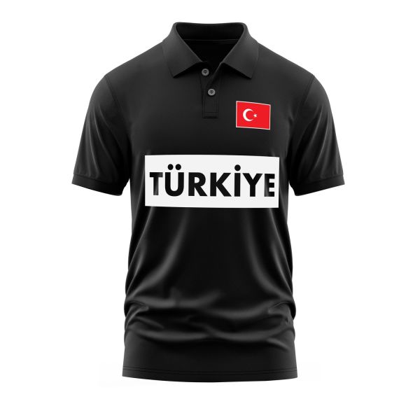 Türkiye Basic 2024 Polo Tişört S - Siyah