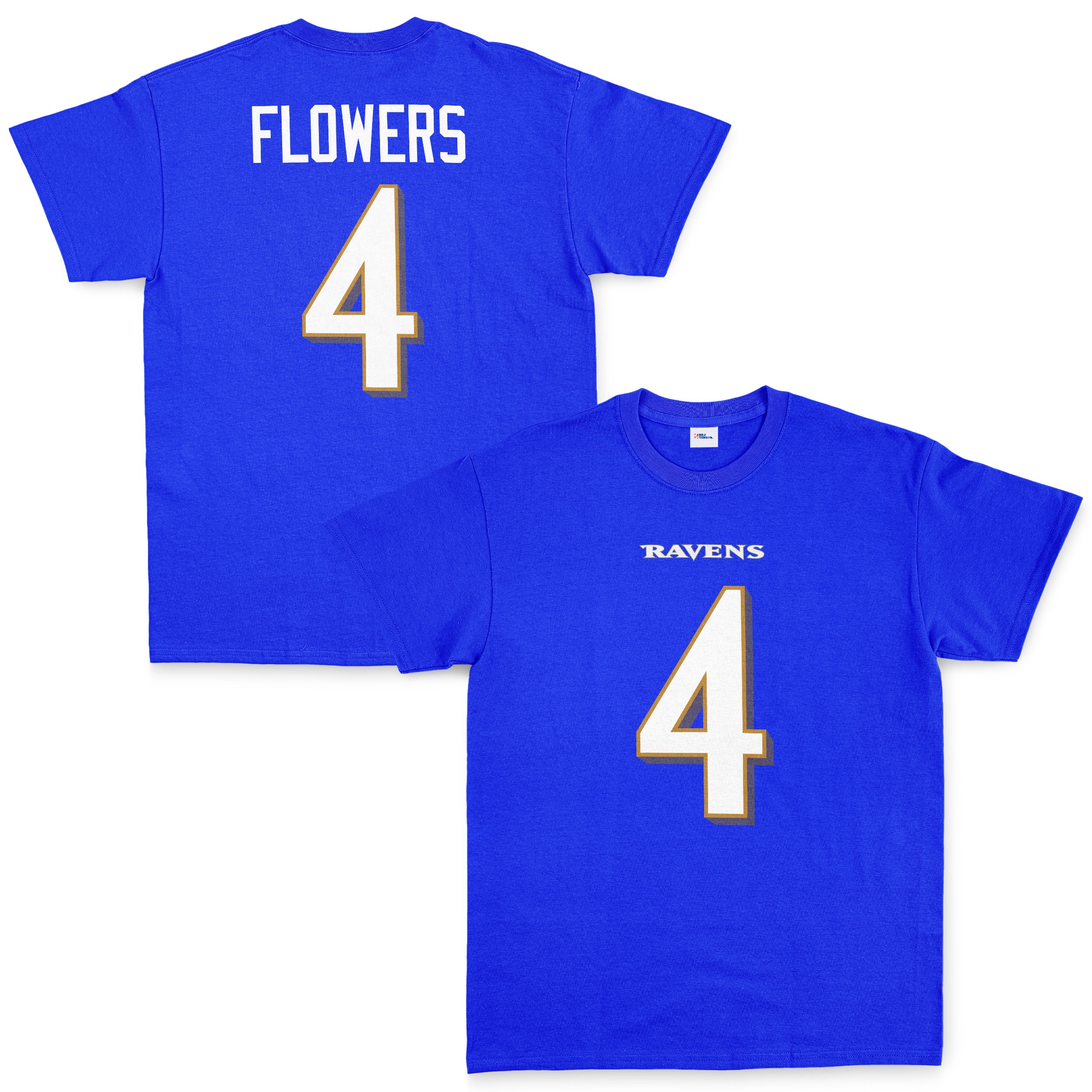 Zay Flowers Baltimore Ravens Tişört XXL - Mavi
