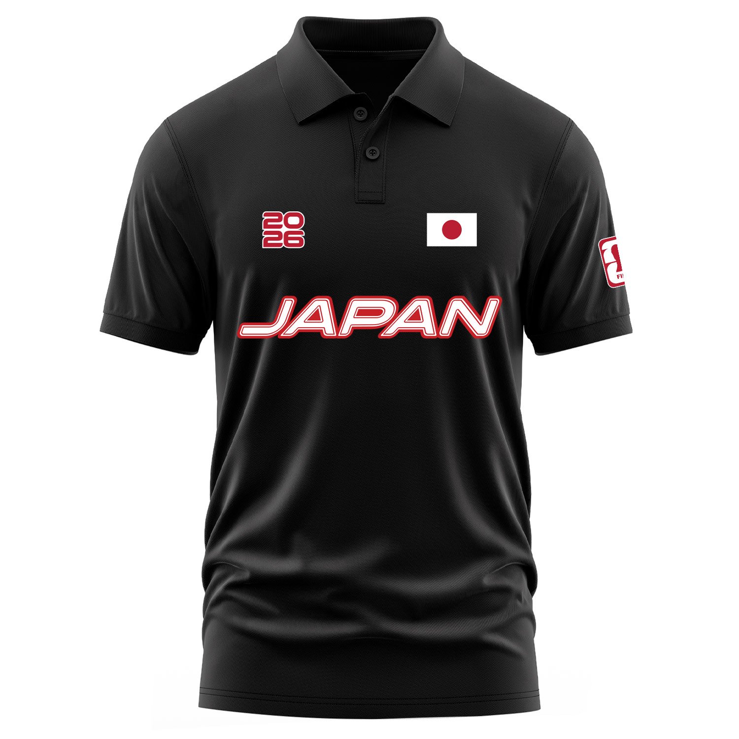 Japonya 2026 Polo Tişört S - Siyah