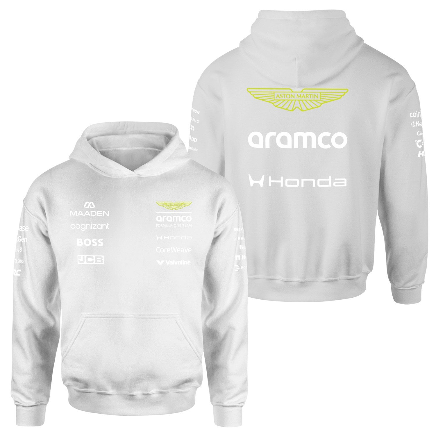 Aston Martin Racing 2026 Teamline Hoodie M - Beyaz