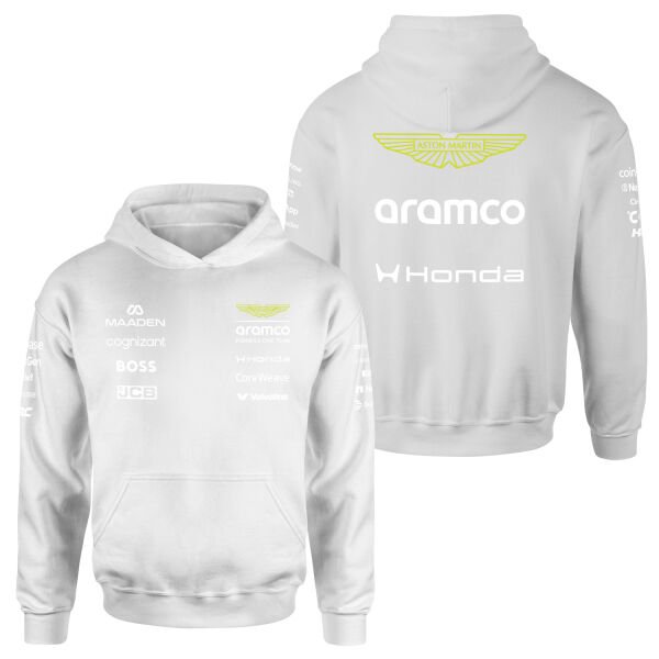 Aston Martin Racing 2026 Teamline Hoodie L - Beyaz