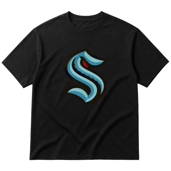 Seattle Kraken Shield Oversize Tişört