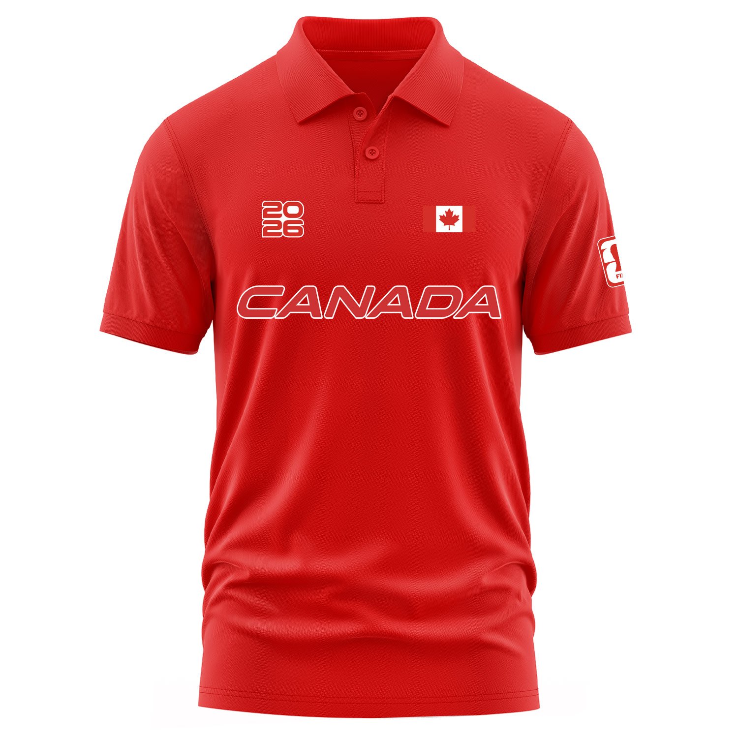 Kanada 2026 Polo Tişört XXL - Kırmızı