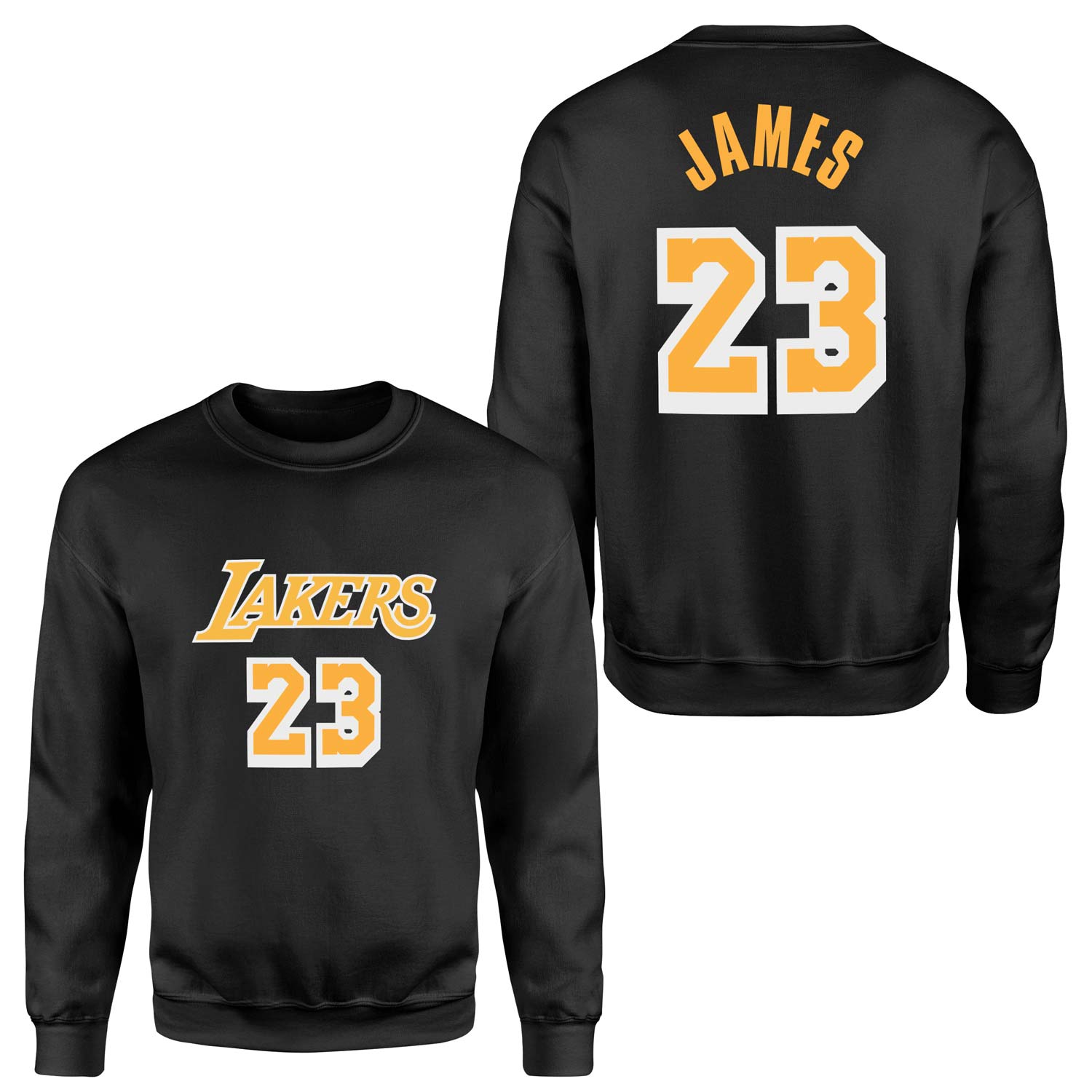 LeBron James 23 Lakers White Sweatshirt M - Siyah