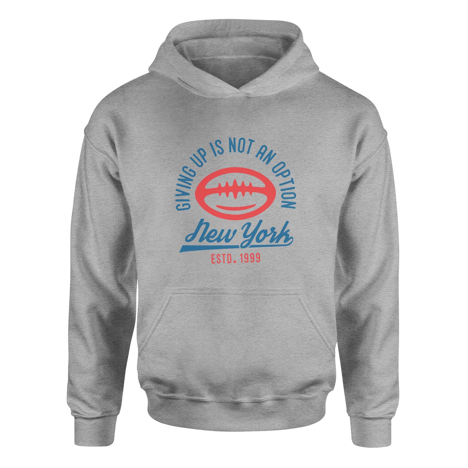 Giving Up Is Not An Option Hoodie L - Gri