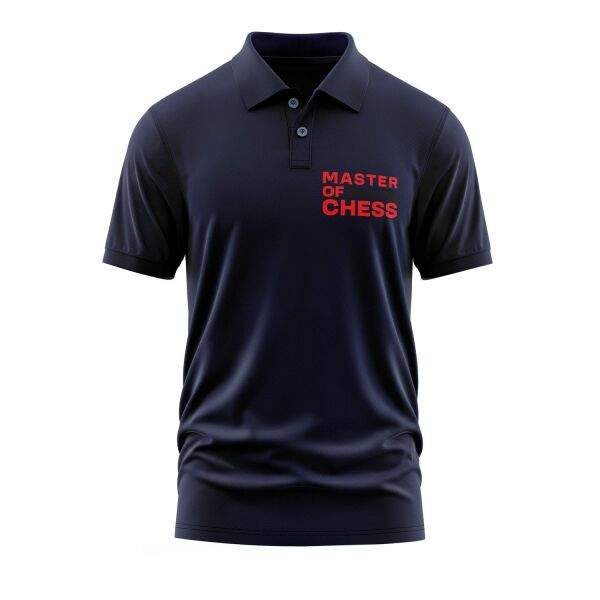 Master of Chess Polo Tişört L - İndigo Mavisi