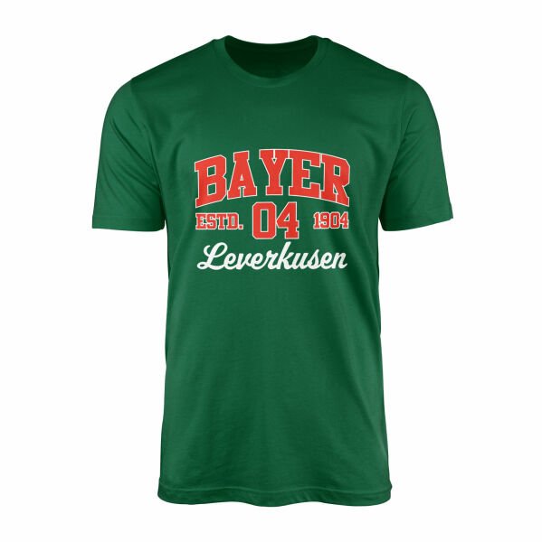 Bayer 04 Leverkusen 04 ESTD. 1904 Tişört M - Nefti Yeşili
