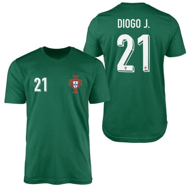 Diogo Jota | Portekiz 24 Forma Tişört S - Siyah