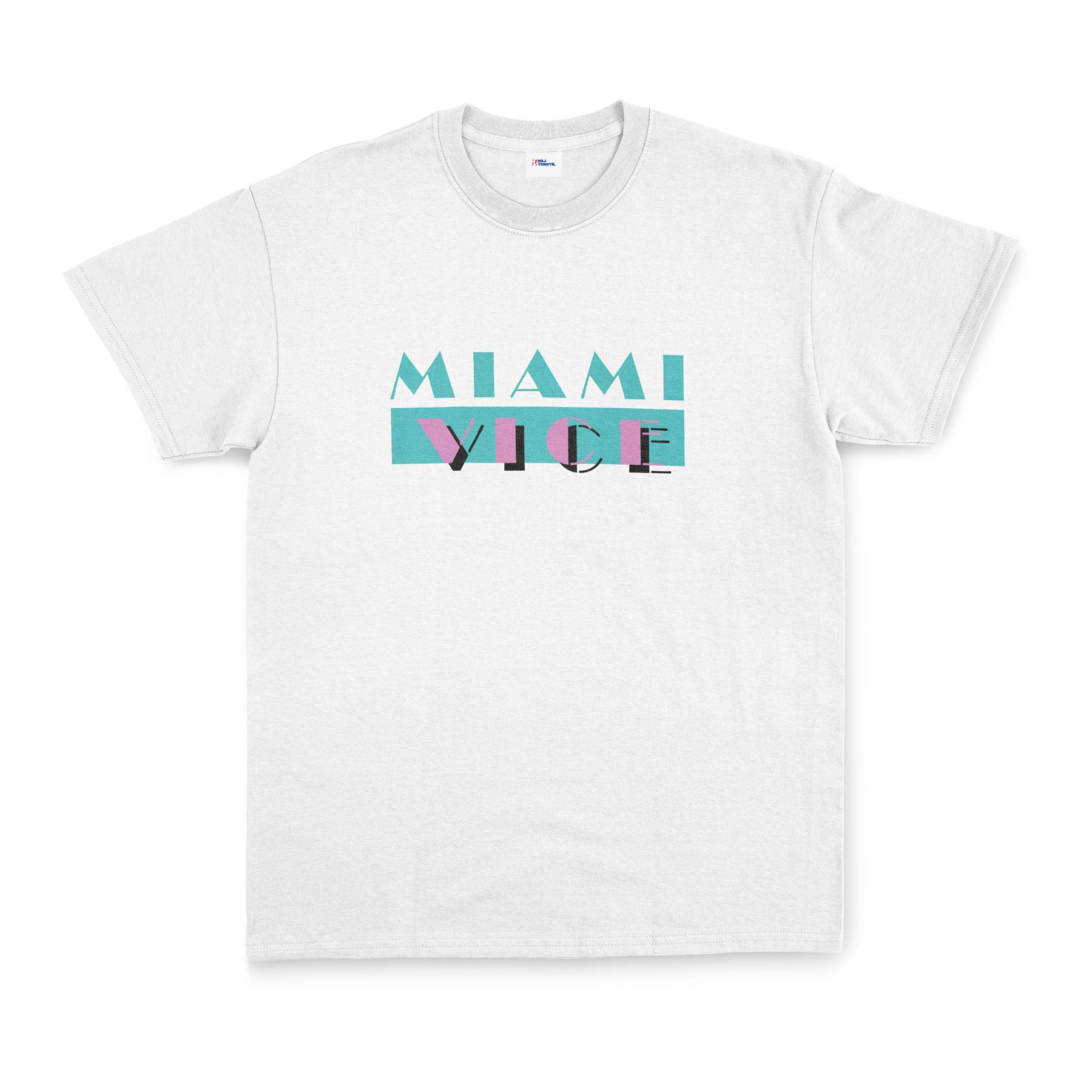 Miami Vice Tişört L - Beyaz