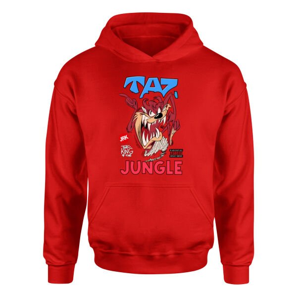 Taz The King of Jungle Hoodie L - Kırmızı