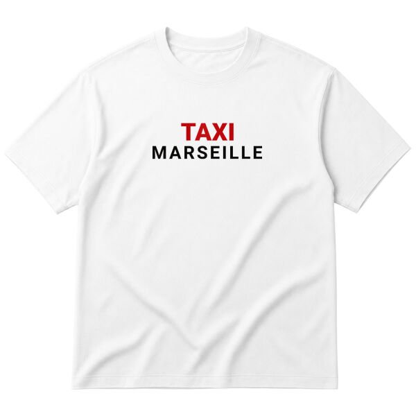 Taxi Marseille Oversize Tişört M - Beyaz