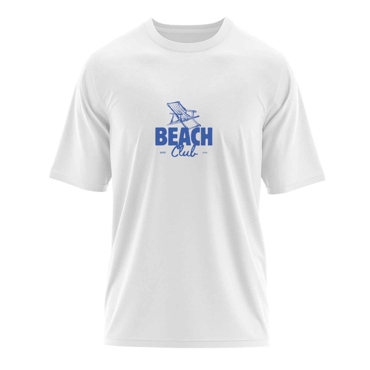 Beach Club Oversize Tişört XL - Beyaz