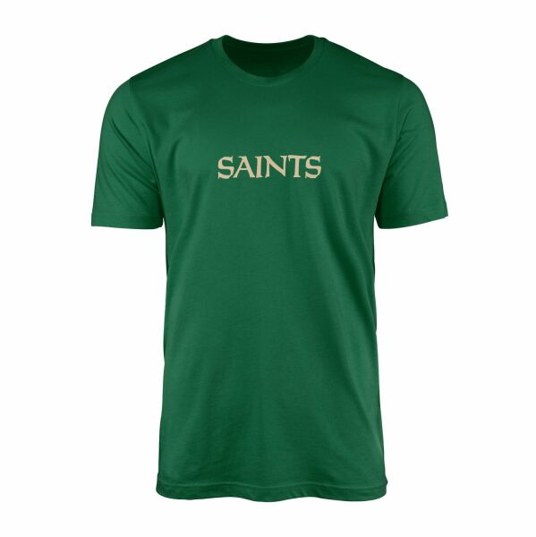NO SAINTS Iconic | Old Gold Tişört S - Nefti Yeşili