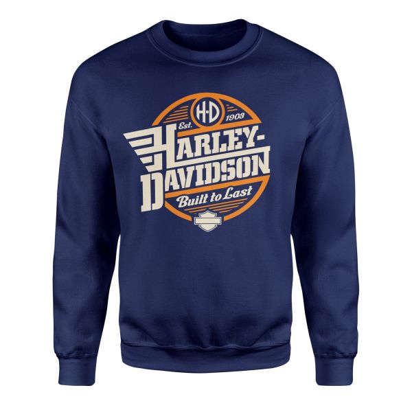 Harley-Davidson Built to Last Sweatshirt XL - İndigo Mavisi