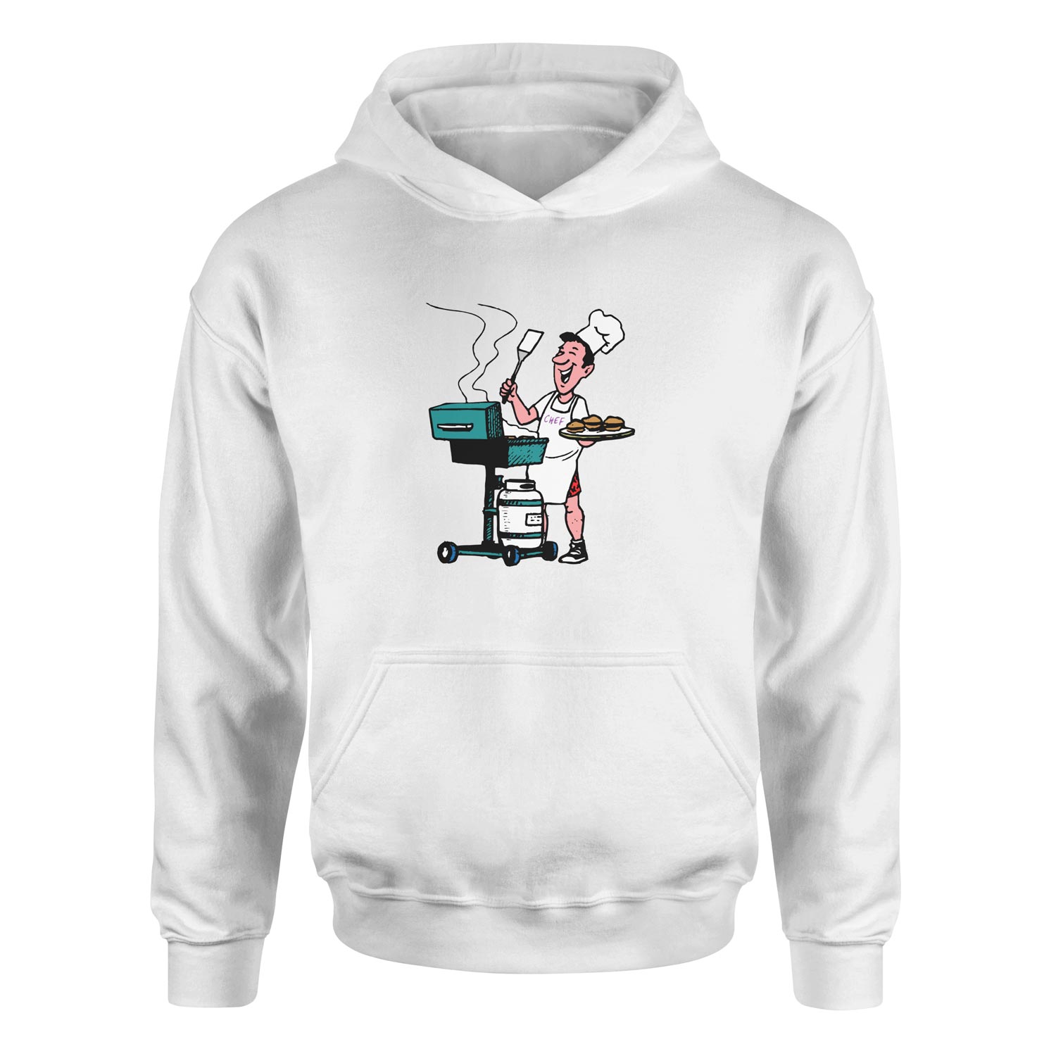 BBQ Chef Hoodie XL - Beyaz