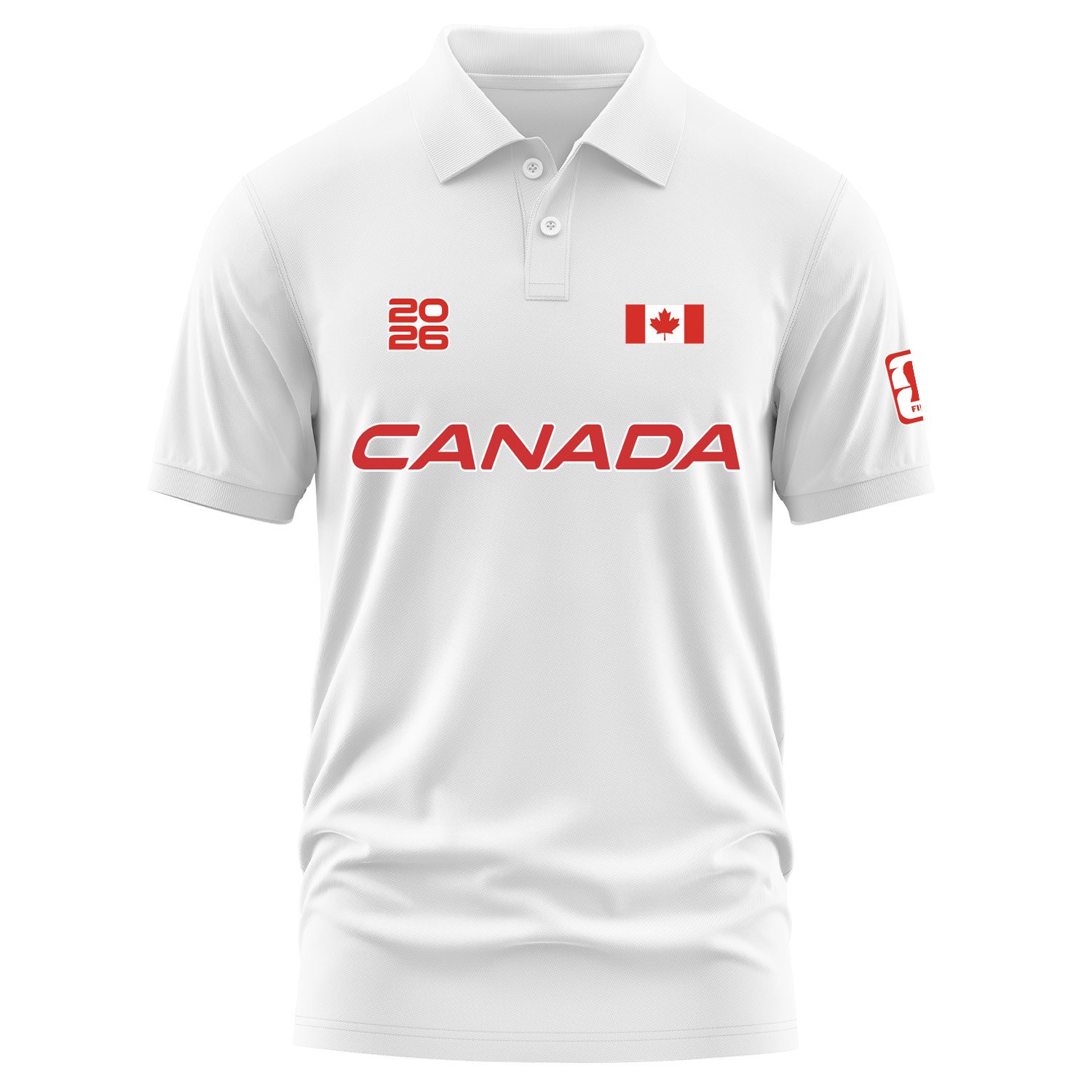 Kanada 2026 Polo Tişört XL - Beyaz
