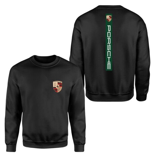 Porsche V Graphic Irish Green Sweatshirt XL - Siyah