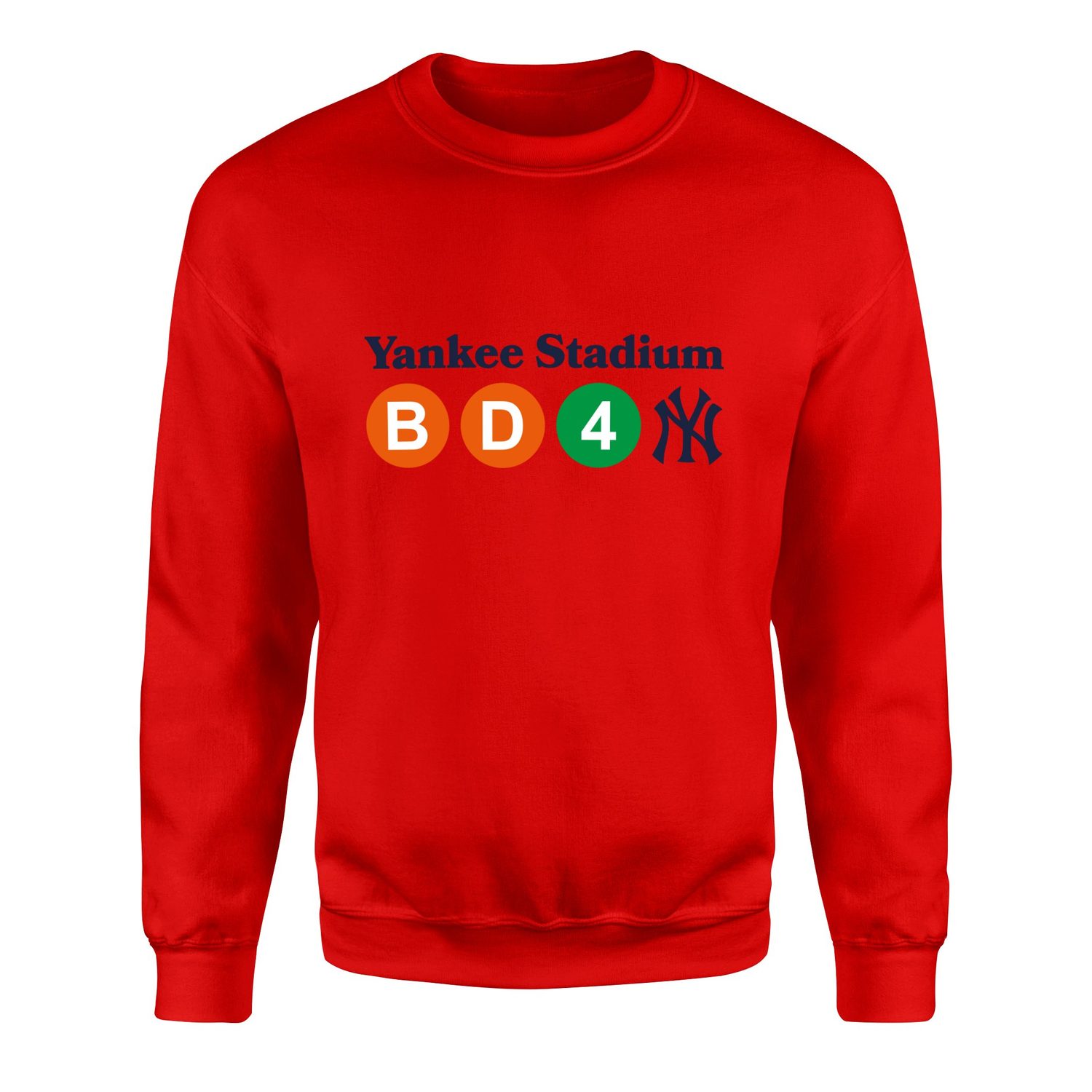 NYC 161 St- Yankee Stadium Subway Station  Sweatshirt XXL - Kırmızı