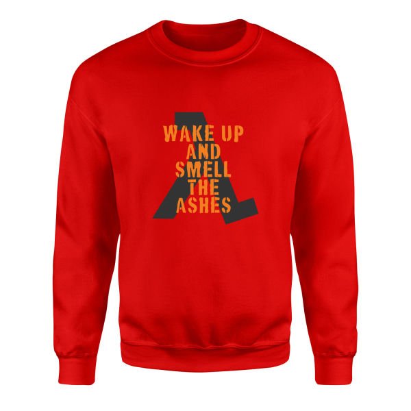 Wake Up And Smell the Ashes Sweatshirt S - Kırmızı