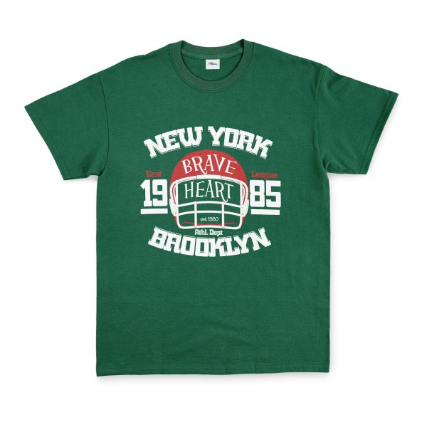 New York Brave Hart BKLYN Tişört XL - Nefti Yeşili