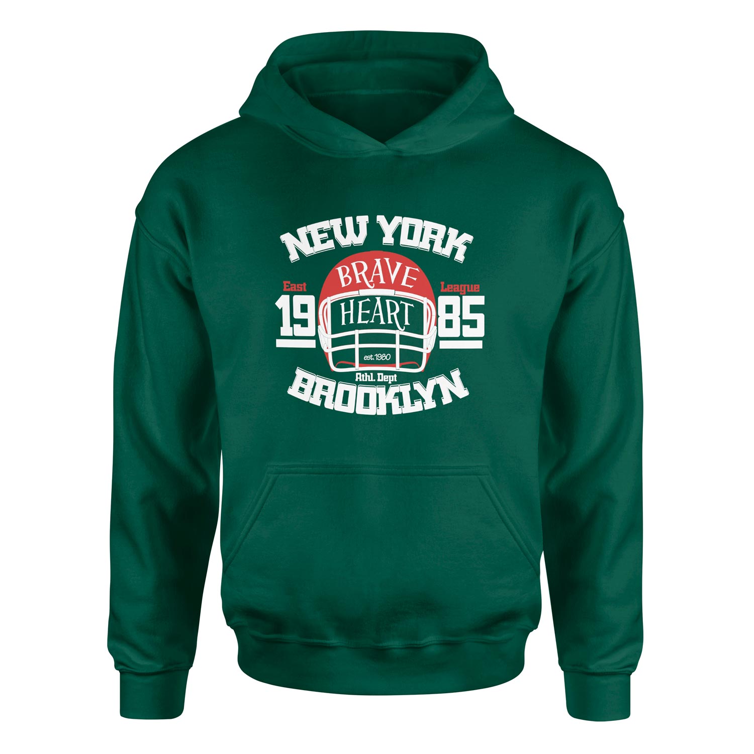 New York Brave Hart BKLYN Hoodie XL - Nefti Yeşili