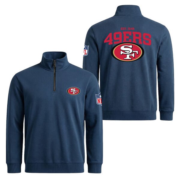 San Francisco 49ERS SE Yarım Fermuarlı Sweatshirt M - İndigo Mavisi
