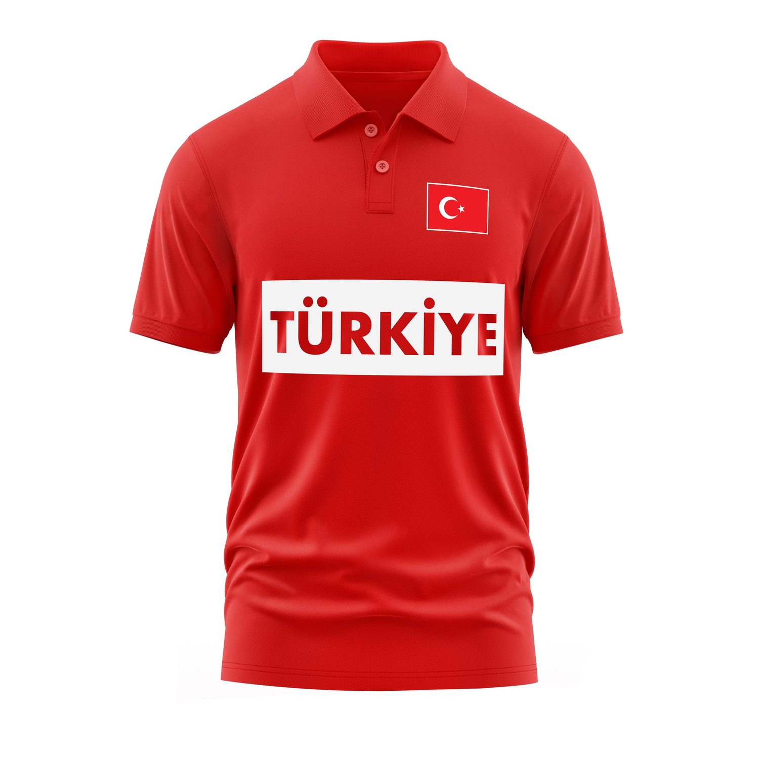 Türkiye Basic 2024 Polo Tişört S - Kırmızı