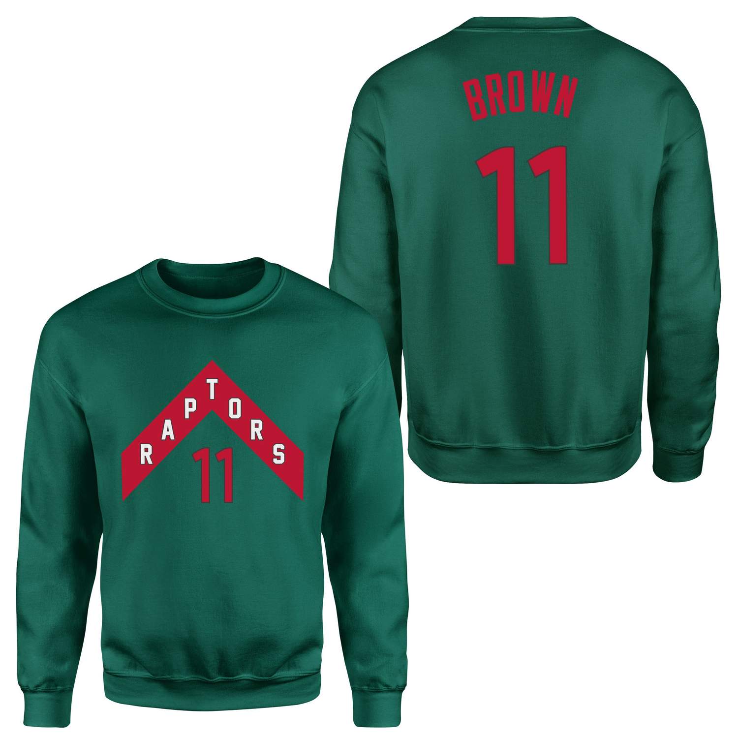 Bruce Brown 11 Raptors Jersey Sweatshirt XL - Nefti Yeşili
