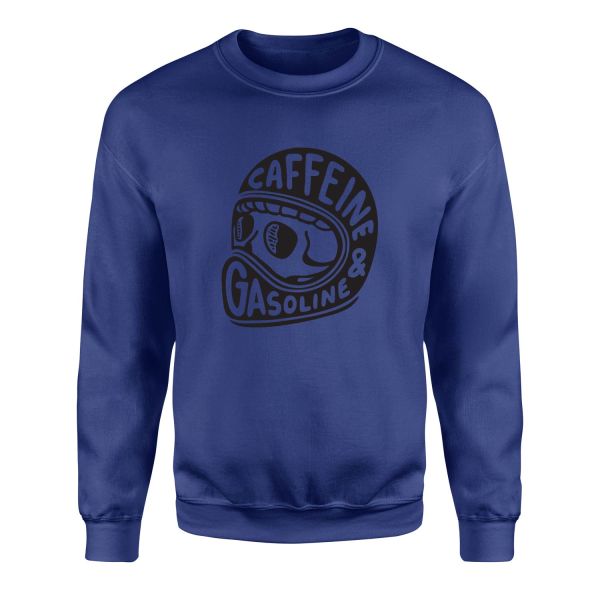 Caffeine and Gasoline Sweatshirt S - İndigo Mavisi
