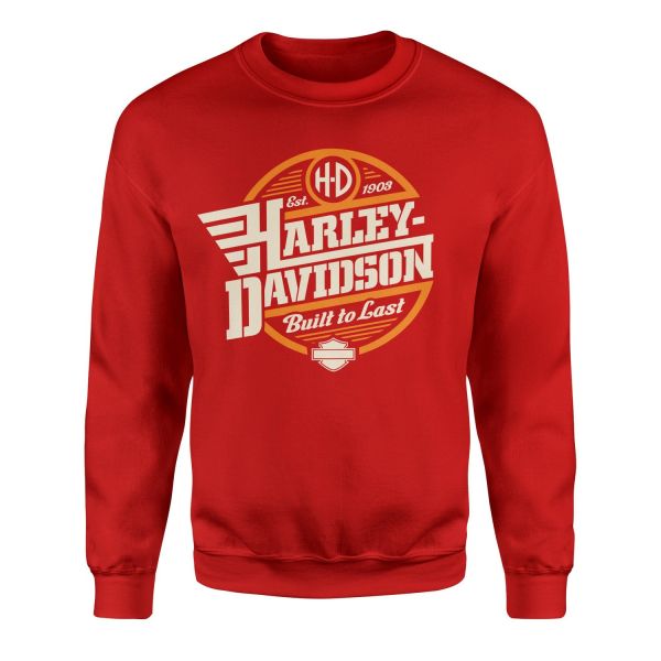 Harley-Davidson Built to Last Sweatshirt L - Kırmızı